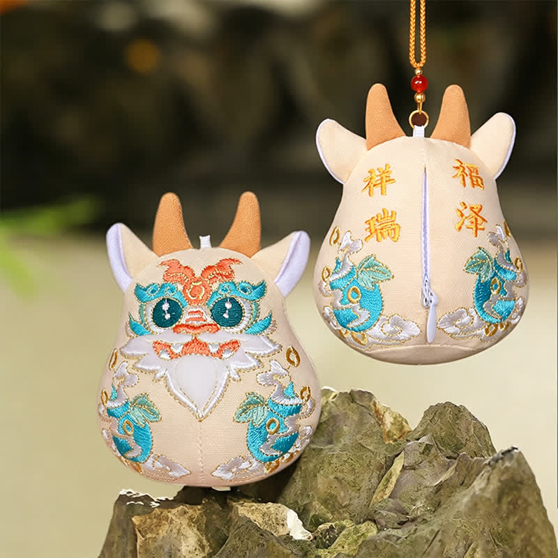 Buddha Stones Glücksbringer Pi Xiu Qilin Drache Fuchs Reichtum Niedliche Tierdekoration - Orange Qilin - image 12