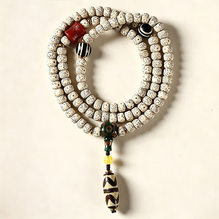 Buddha Stones Stern-Mond-Bodhi-Samen-Dzi-Perlen-Weisheits-Handgewebte tibetische 108-Perlen-Mala - image 2