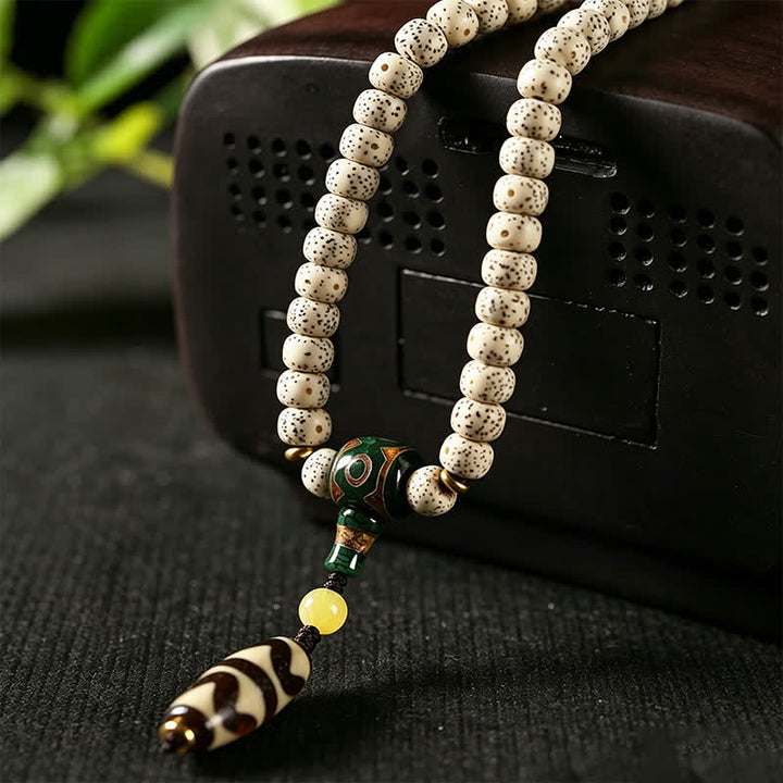 Buddha Stones Stern-Mond-Bodhi-Samen-Dzi-Perlen-Weisheits-Handgewebte tibetische 108-Perlen-Mala - image 9