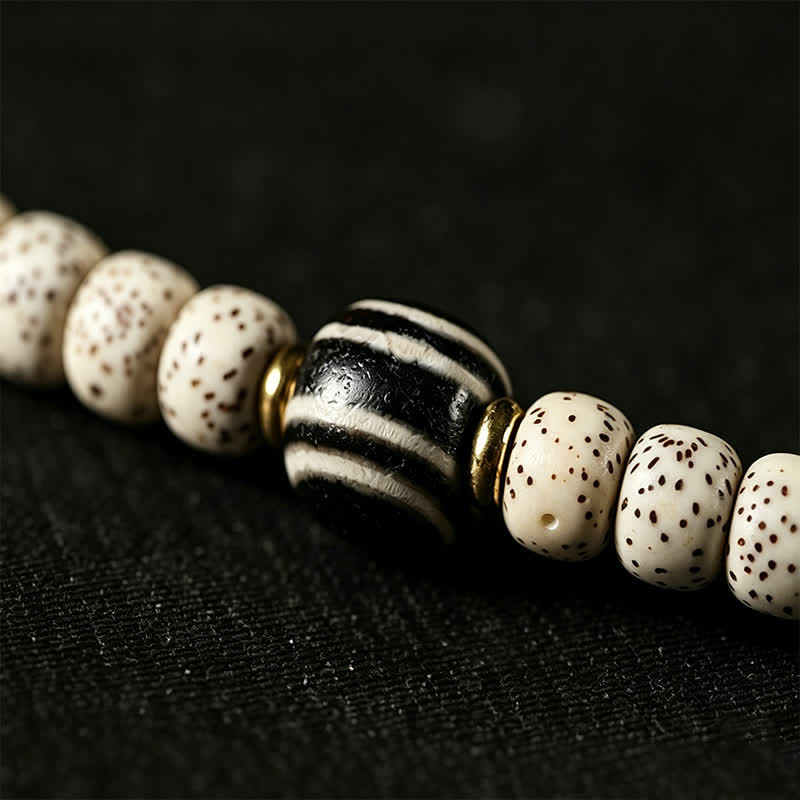 Buddha Stones Stern-Mond-Bodhi-Samen-Dzi-Perlen-Weisheits-Handgewebte tibetische 108-Perlen-Mala - image 12