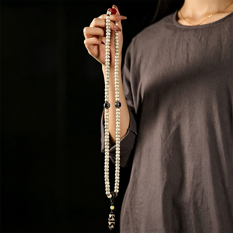 Buddha Stones Stern-Mond-Bodhi-Samen-Dzi-Perlen-Weisheits-Handgewebte tibetische 108-Perlen-Mala - image 8