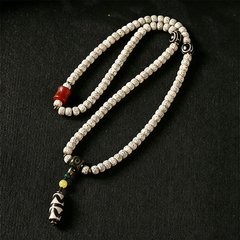 Buddha Stones Stern-Mond-Bodhi-Samen-Dzi-Perlen-Weisheits-Handgewebte tibetische 108-Perlen-Mala - image 4