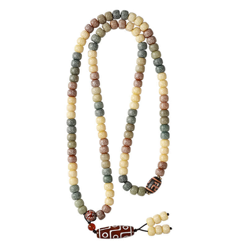 Buddha Stones Bodhi Seed Handgewebte Friedens-Mala im Vintage-Stil mit 108 Perlen - image 15