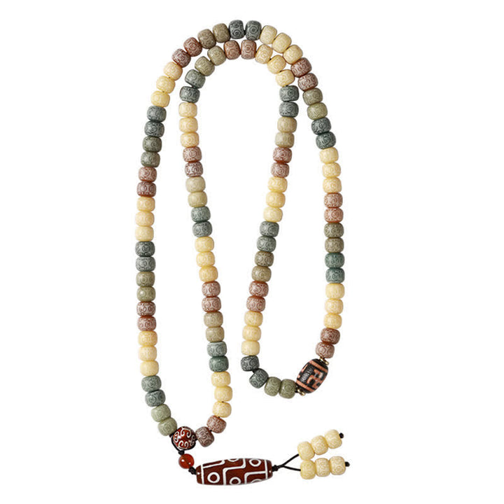 Buddha Stones Bodhi Seed Handgewebte Friedens-Mala im Vintage-Stil mit 108 Perlen - image 15