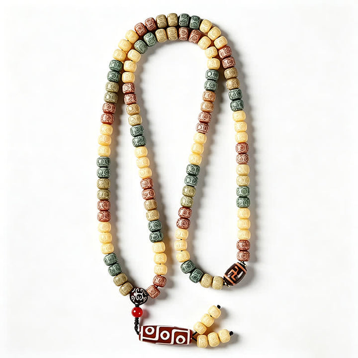 Buddha Stones Bodhi Seed Handgewebte Friedens-Mala im Vintage-Stil mit 108 Perlen - image 8