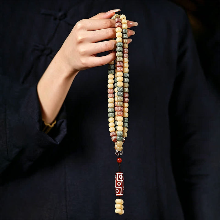 Buddha Stones Bodhi Seed Handgewebte Friedens-Mala im Vintage-Stil mit 108 Perlen - image 10