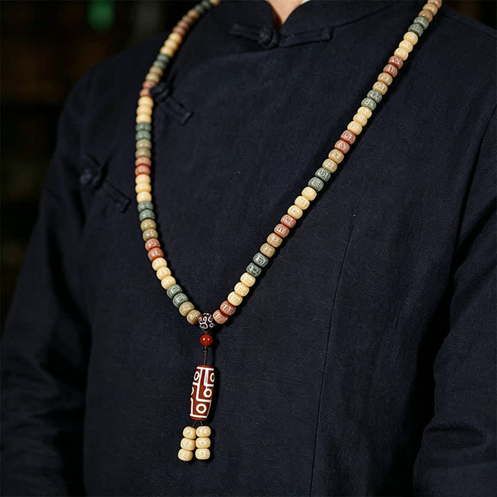 Buddha Stones Bodhi Seed Handgewebte Friedens-Mala im Vintage-Stil mit 108 Perlen - image 11