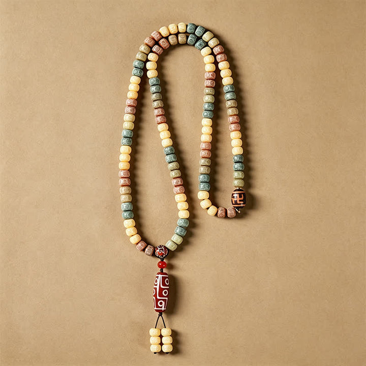 Buddha Stones Bodhi Seed Handgewebte Friedens-Mala im Vintage-Stil mit 108 Perlen - image 7