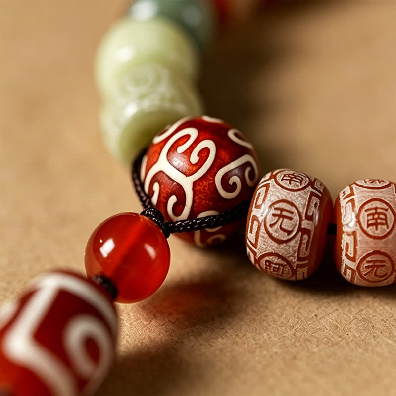 Buddha Stones Bodhi Seed Handgewebte Friedens-Mala im Vintage-Stil mit 108 Perlen - image 12