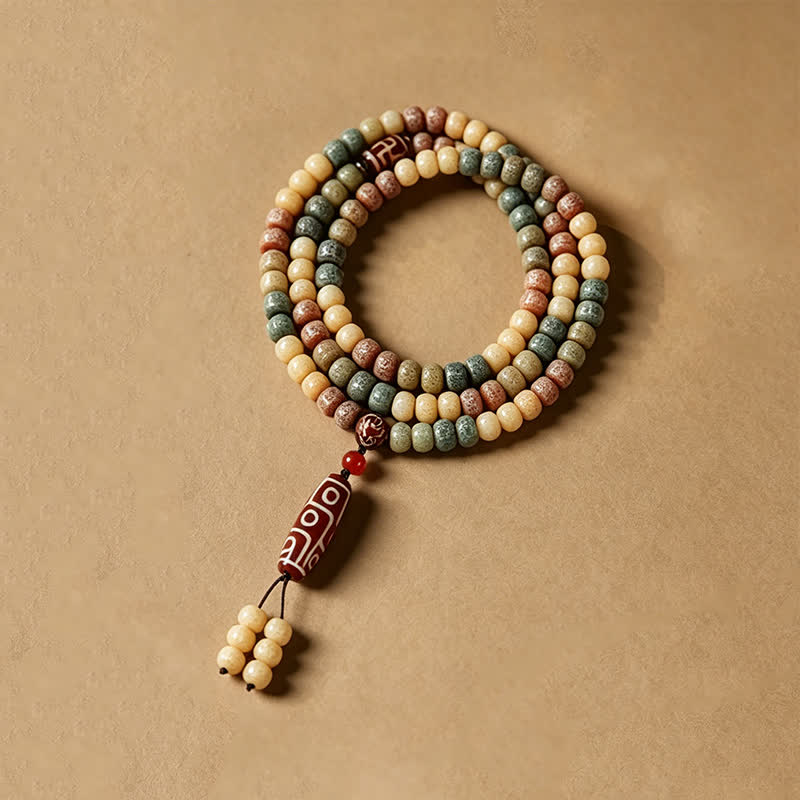Buddha Stones Bodhi Seed Handgewebte Friedens-Mala im Vintage-Stil mit 108 Perlen - image 2