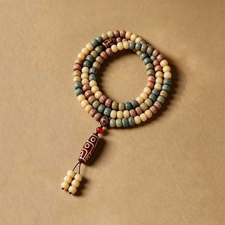 Buddha Stones Bodhi Seed Handgewebte Friedens-Mala im Vintage-Stil mit 108 Perlen - image 2