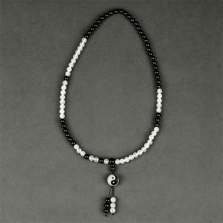 Buddha Stones Schwarzes Obsidian-Bagua-Schutzarmband, handgefertigt - image 2