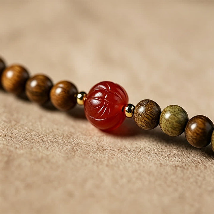 Buddha Stones Grüne Sandelholz-Serenity-Handgewebter Katzenanhänger Retro Ethnic Mala - image 15