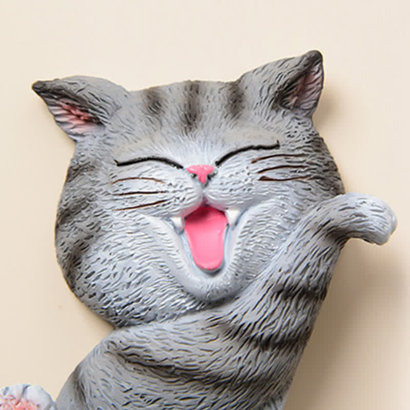 Buddha Stones Bemalte Katzen-Schalterabdeckung aus Kunstharz – Niedliche Tierdekoration - image 12
