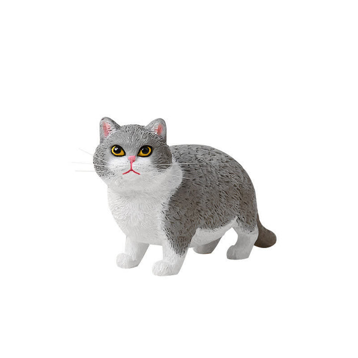 Buddha Stones Bemalte, kleine, mollige Katze aus Kunstharz – niedliche Tierdekoration - image 10