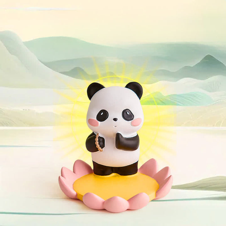 Buddha Stones Handyhalterung aus Kunstharz mit Lotus-Panda-Motiv – niedliche Tierdekoration - image 14