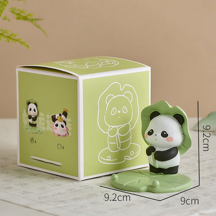 Buddha Stones Handyhalterung aus Kunstharz mit Lotus-Panda-Motiv – niedliche Tierdekoration - Panda – mit Lotusblatthut - Harz (Schutz ♥ Stabilitätsenergie) - image 19