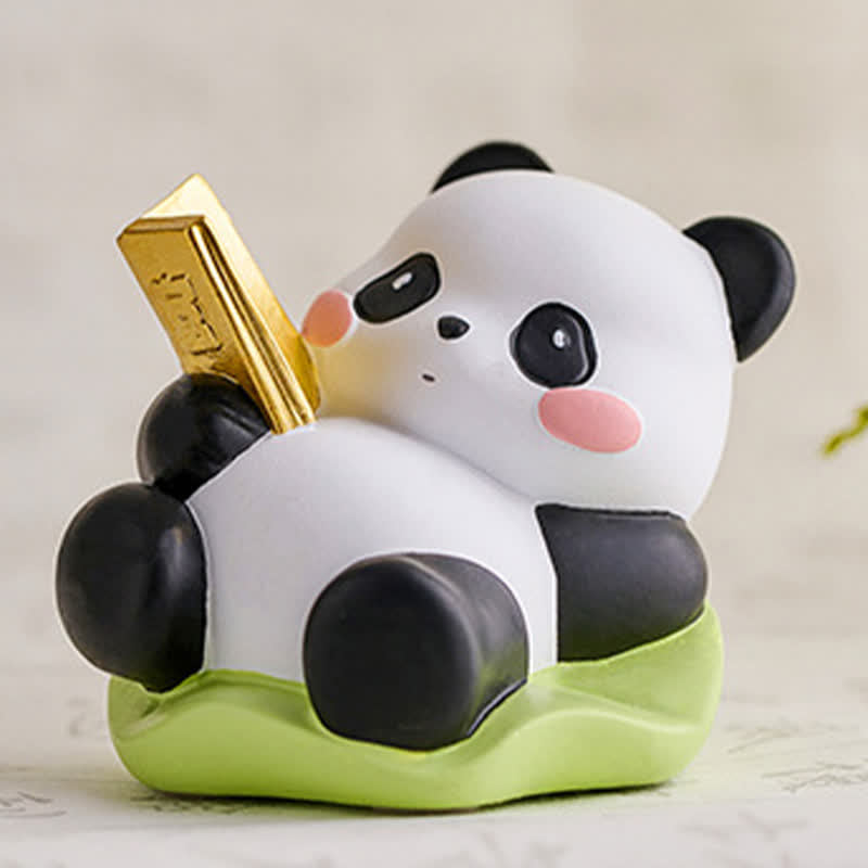 Buddha Stones Handyhalterung aus Kunstharz mit Lotus-Panda-Motiv – niedliche Tierdekoration - image 12