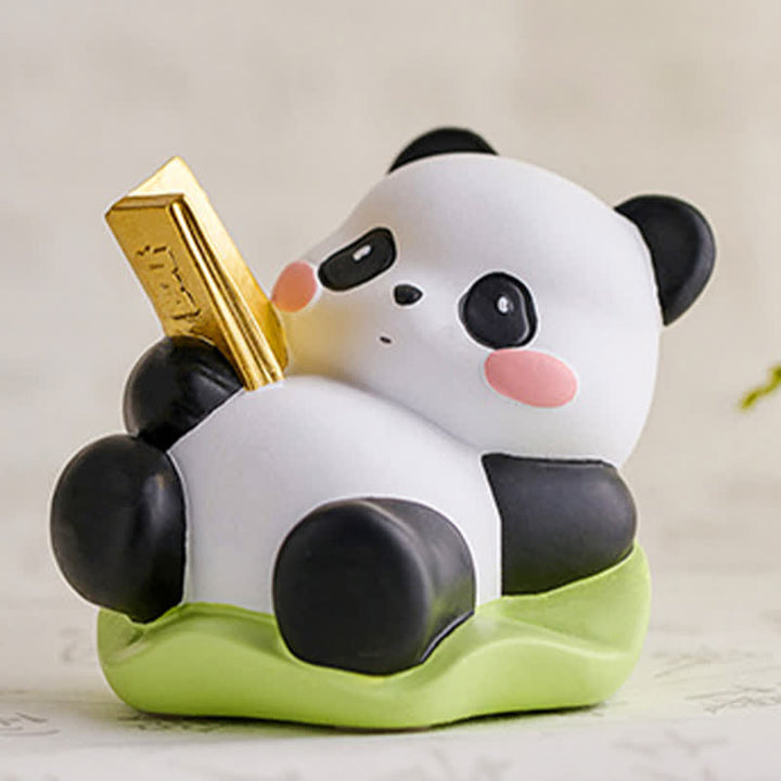 Buddha Stones Handyhalterung aus Kunstharz mit Lotus-Panda-Motiv – niedliche Tierdekoration - image 12