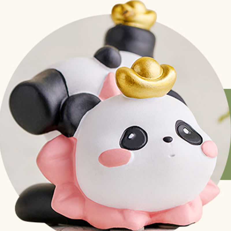 Buddha Stones Handyhalterung aus Kunstharz mit Lotus-Panda-Motiv – niedliche Tierdekoration - image 18