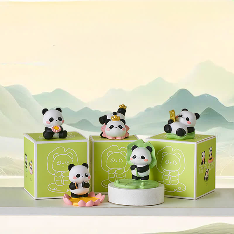 Buddha Stones Handyhalterung aus Kunstharz mit Lotus-Panda-Motiv – niedliche Tierdekoration - image 1