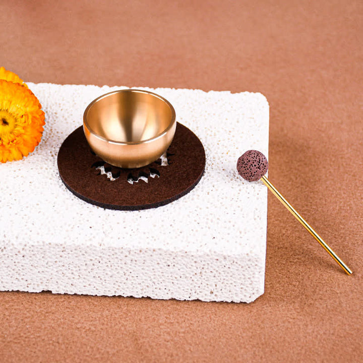 Buddha Stones Mini-Klangschalen-Geschenkset aus Messing für Erdung und Meditation - image 2