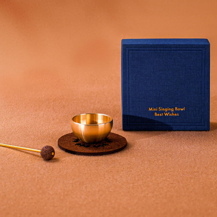 Buddha Stones Mini-Klangschalen-Geschenkset aus Messing für Erdung und Meditation - image 9