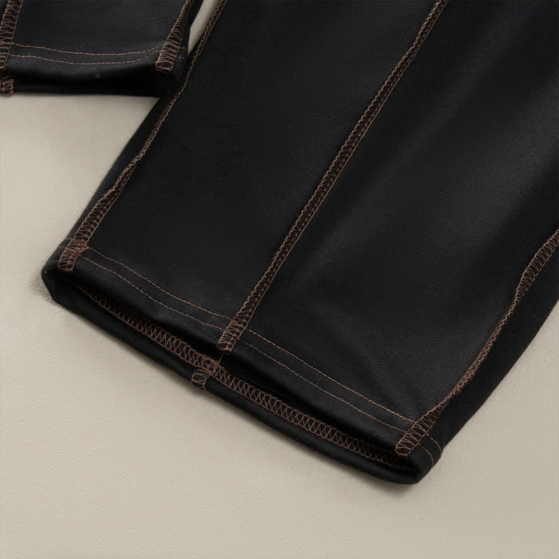 Buddha Stones Sommer-Freizeithose im minimalistischen Stil mit Kordelzug und aufgesetzter Tasche, einfarbig, knöchelhoch, Damenhose mit geradem Bein und Tasche - image 17