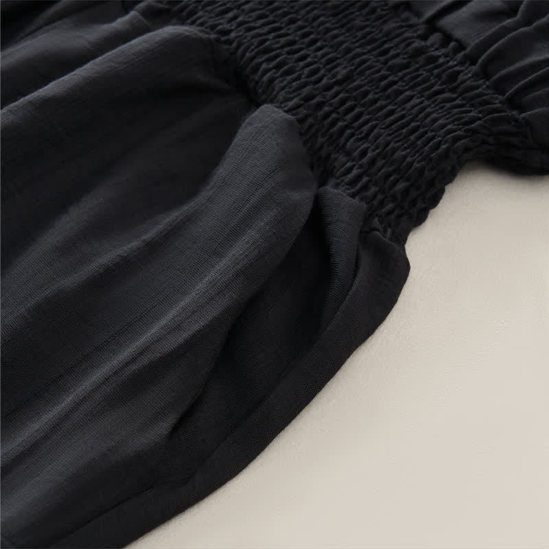 Buddha Stones Lässige, minimalistische, einfarbige Damen-Cropped-Hose mit Tasche für den Sommer - image 11