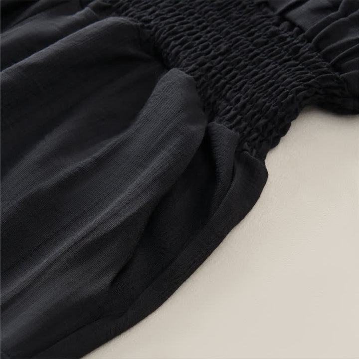 Buddha Stones Lässige, minimalistische, einfarbige Damen-Cropped-Hose mit Tasche für den Sommer - image 11
