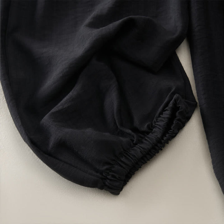 Buddha Stones Lässige, minimalistische, einfarbige Damen-Cropped-Hose mit Tasche für den Sommer - image 12