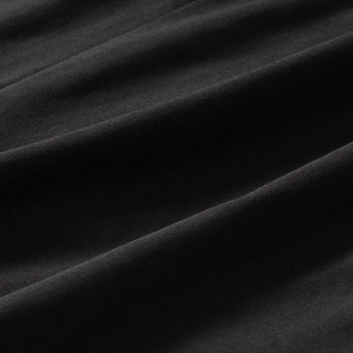 Buddha Stones Minimalistisches, schlichtes, einfarbiges Sommerkleid für Damen mit kurzen Ärmeln und Tasche - image 11