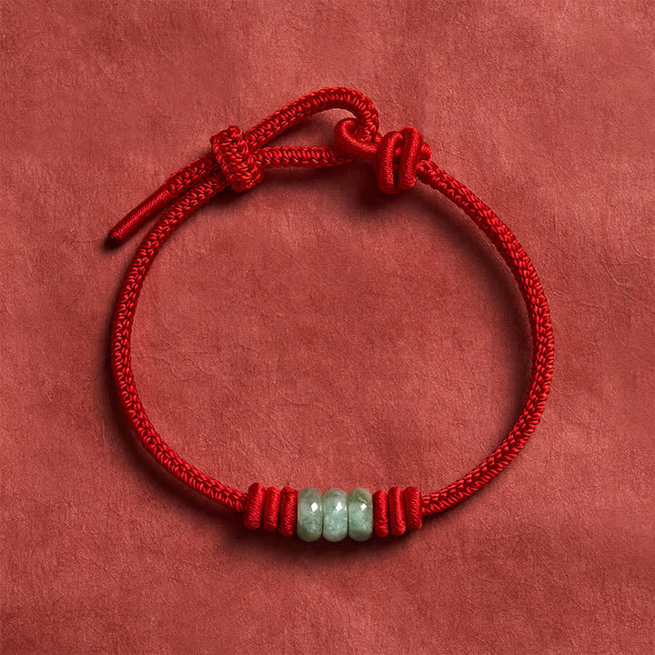 Buddha Stones Handgefertigtes Armband aus rotem Jade mit geflochtenem Schiebeknoten und Schutzfunktion - image 10