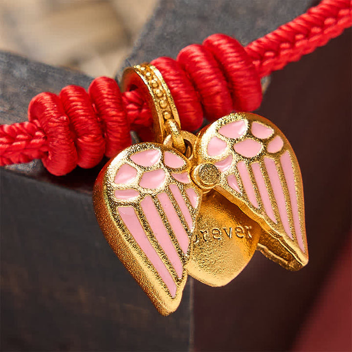 Buddha Stones Handgefertigtes Armband aus geflochtenem rotem Garn mit Herzanhänger – Schutz und Glück - image 16
