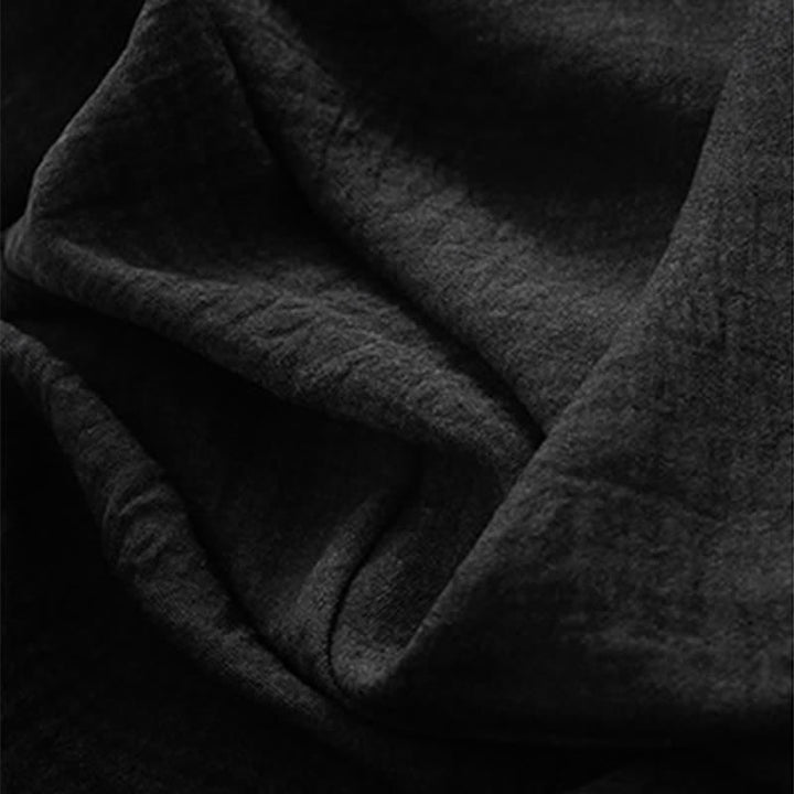 Buddha Stones Lässige, minimalistische Sommerhose mit Kordelzug, einfarbig, knöchelhoch, gerades Bein, mit Taschen - image 12