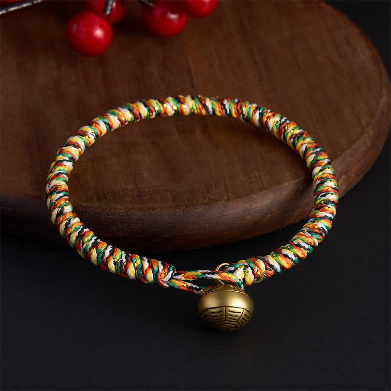 Buddha Stones Handgewebtes, farbenfrohes Lotus-Balance-Armband aus geflochtenen Schnüren - image 3
