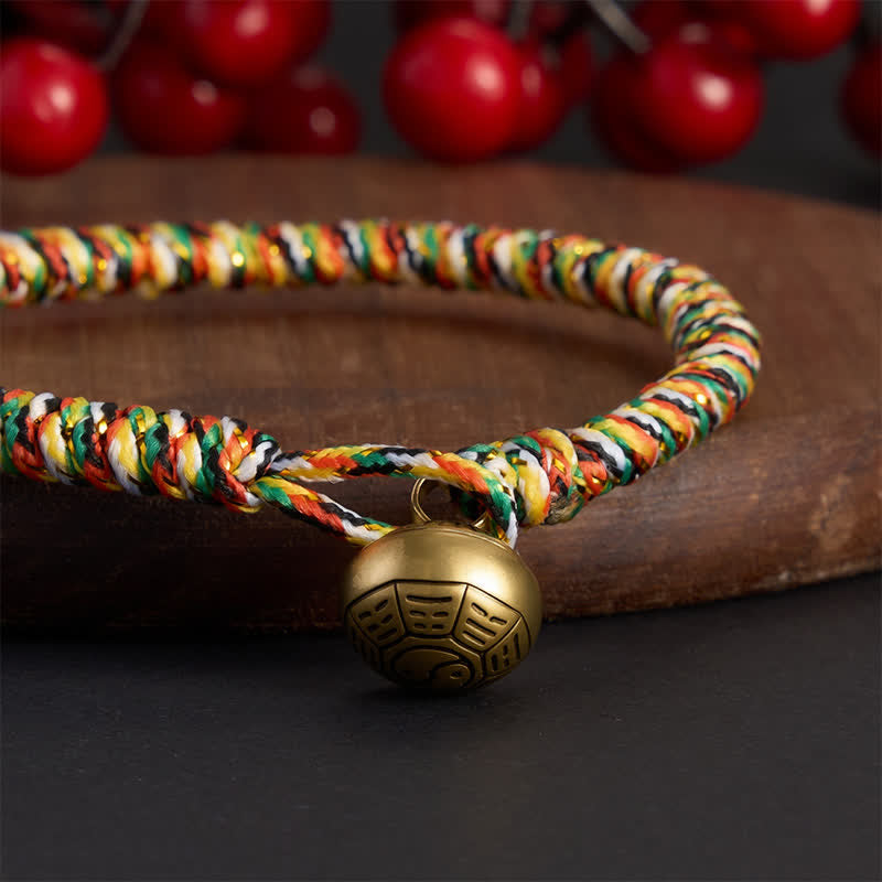 Buddha Stones Handgewebtes, farbenfrohes Lotus-Balance-Armband aus geflochtenen Schnüren - image 1