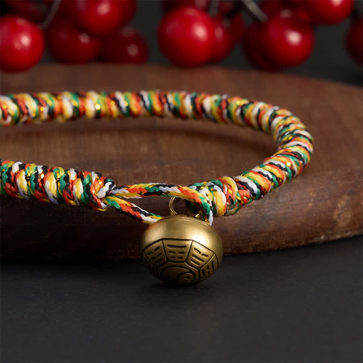 Buddha Stones Handgewebtes, farbenfrohes Lotus-Balance-Armband aus geflochtenen Schnüren - image 1