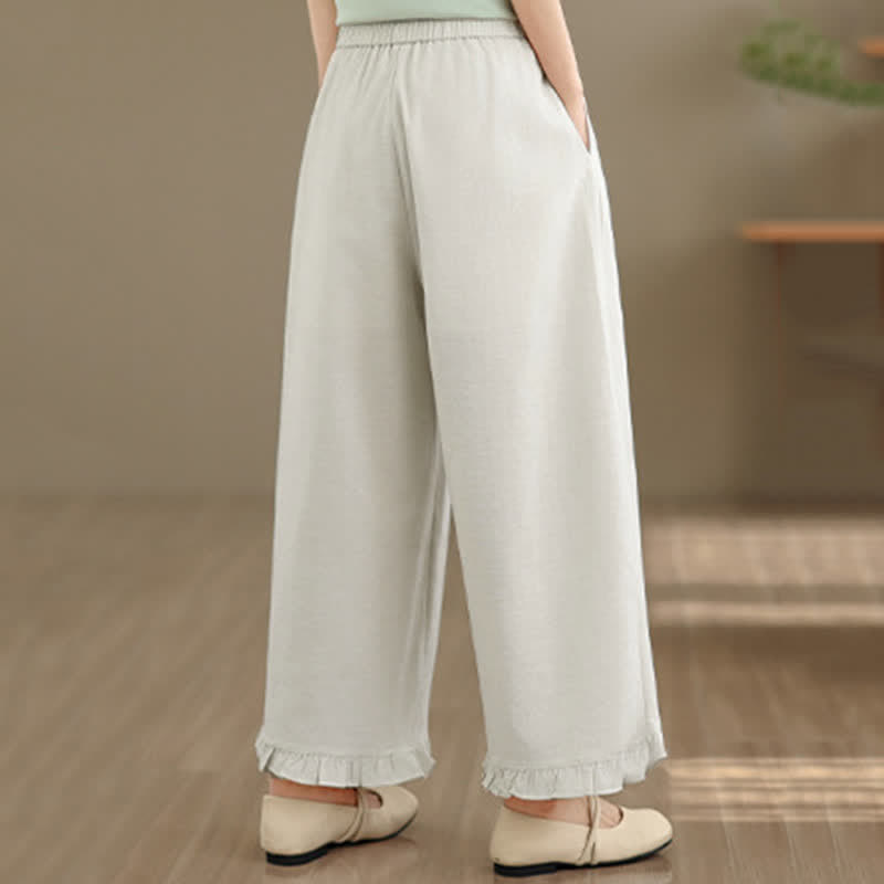 Buddha Stones Sommer-Freizeithose, minimalistisch, einfarbig, kurze Hose, Damenhose mit weitem Bein und Tasche - image 32