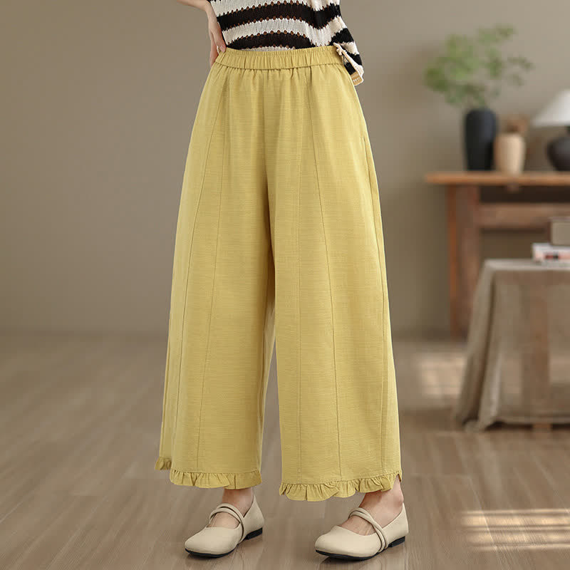 Buddha Stones Sommer-Freizeithose, minimalistisch, einfarbig, kurze Hose, Damenhose mit weitem Bein und Tasche - image 16