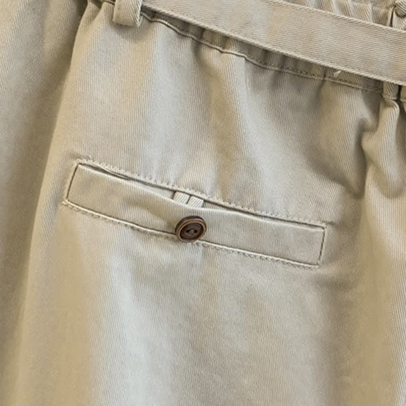 Buddha Stones Lässige, minimalistische, einfarbige lange Haremshose mit Kordelzug und Taschen für Damen (Frühlingstauglich) - image 11