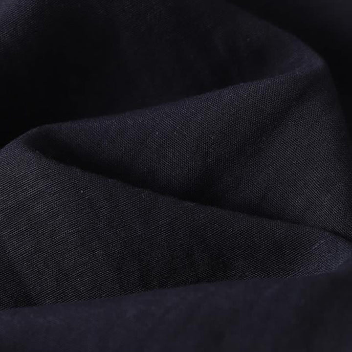 Buddha Stones Lässige, einfarbige, knöchellange Damenhose mit Kordelzug und weitem Bein sowie Tasche - image 9