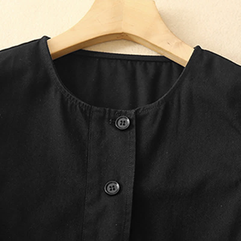 Buddha Stones Lässiges, ärmelloses Tanktop im Vintage-Stil mit Knopfleiste und Kordelzug für Damen – perfekt für den Sommer. - image 10