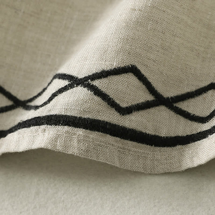 Buddha Stones Sommerliches, lässiges, minimalistisches, ärmelloses Tanktop mit Knopfleiste und geometrischem Muster für Damen - image 15