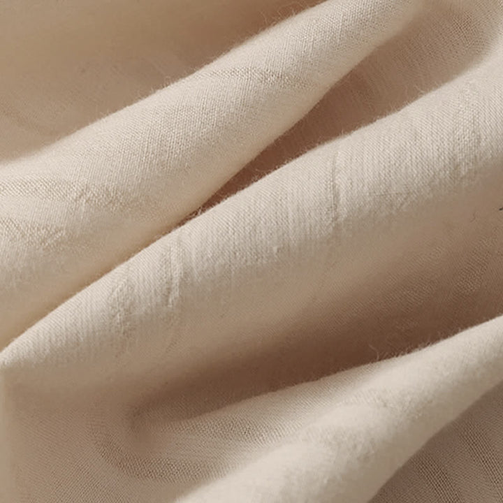 Buddha Stones Sommerliches, lässiges, minimalistisches, einfarbiges Damenkleid mit Rundhalsausschnitt, kurzen Ärmeln und Taschen - image 8