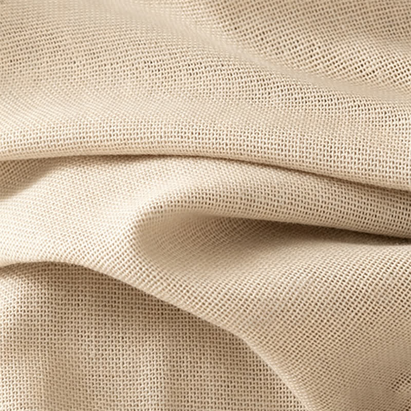 Buddha Stones Lässige, minimalistische Sommerhose aus Unifarben mit Knöchellänge, geradem Bein und Taschen, mit einem Froschknopf - image 19