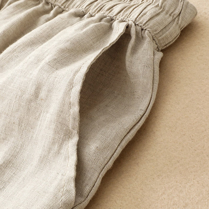 Buddha Stones Lässige, minimalistische Sommer-Shorts für Damen mit Kordelzug, Stickerei, Wellenlinien und geometrischem Muster, Taschen und geometrischem Muster - image 18