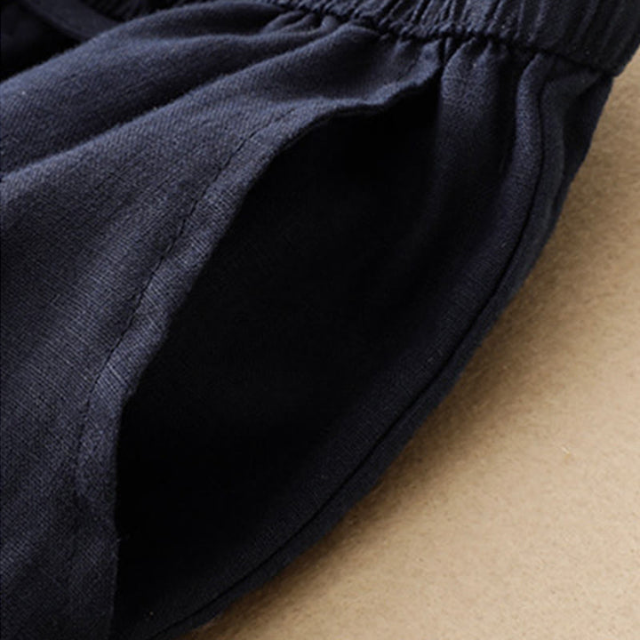 Buddha Stones Lässige, minimalistische Sommer-Shorts für Damen mit Kordelzug, Stickerei, Wellenlinien und geometrischem Muster, Taschen und geometrischem Muster - image 7