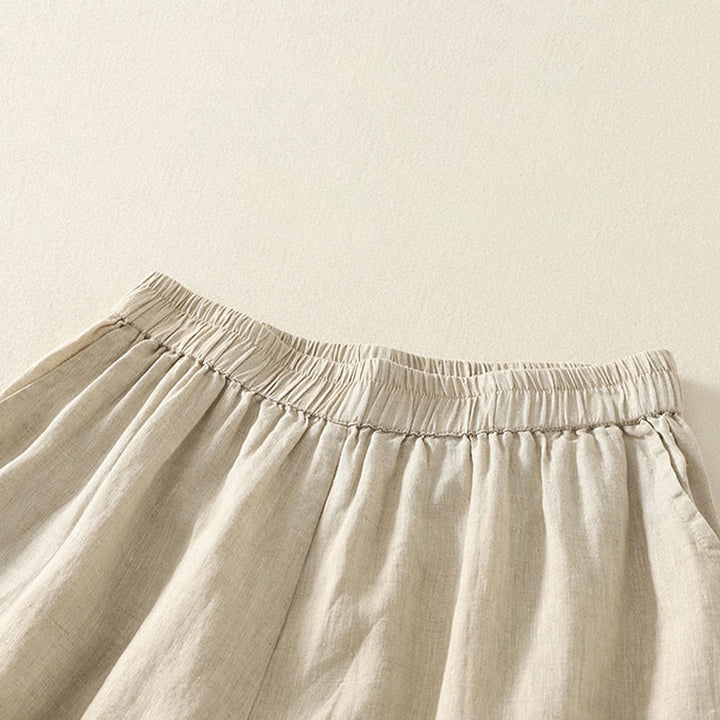 Buddha Stones Sommerliche, lässige Vintage-Shorts für Damen mit elastischem Bund, Rüschensaum und Taschen - image 22