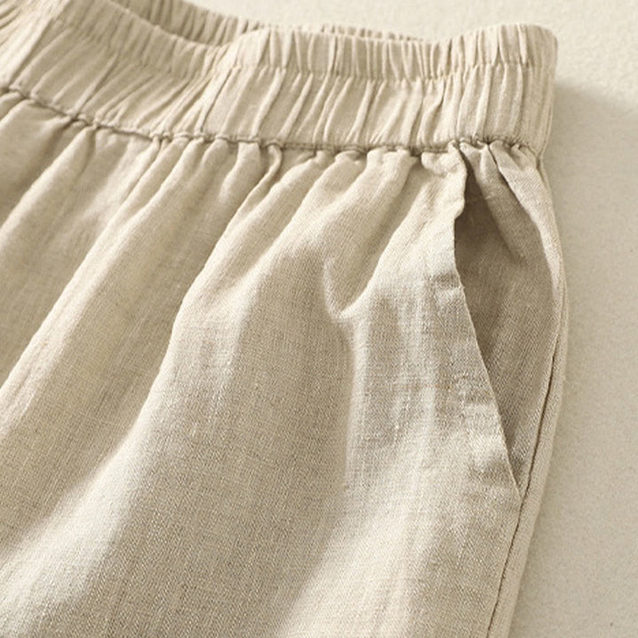 Buddha Stones Sommerliche, lässige Vintage-Shorts für Damen mit elastischem Bund, Rüschensaum und Taschen - image 23